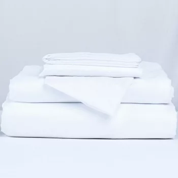   Malwa aláhajtós lepedő 140x200 cm – fehér, 60% pamut, 40% poliészter